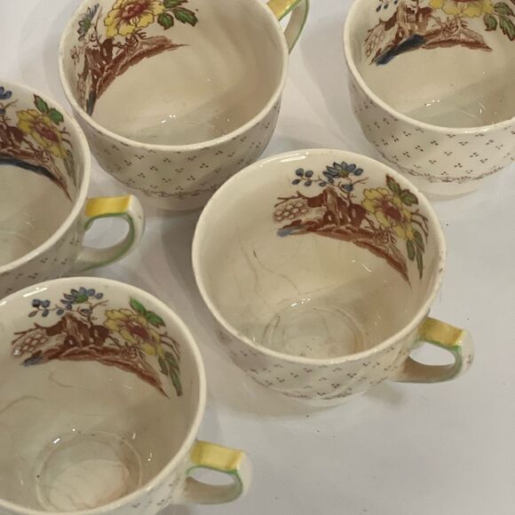 𝅺Royal Doulton Antique Grantham Demitasse Cups & Saucers - Picture 1 of 10